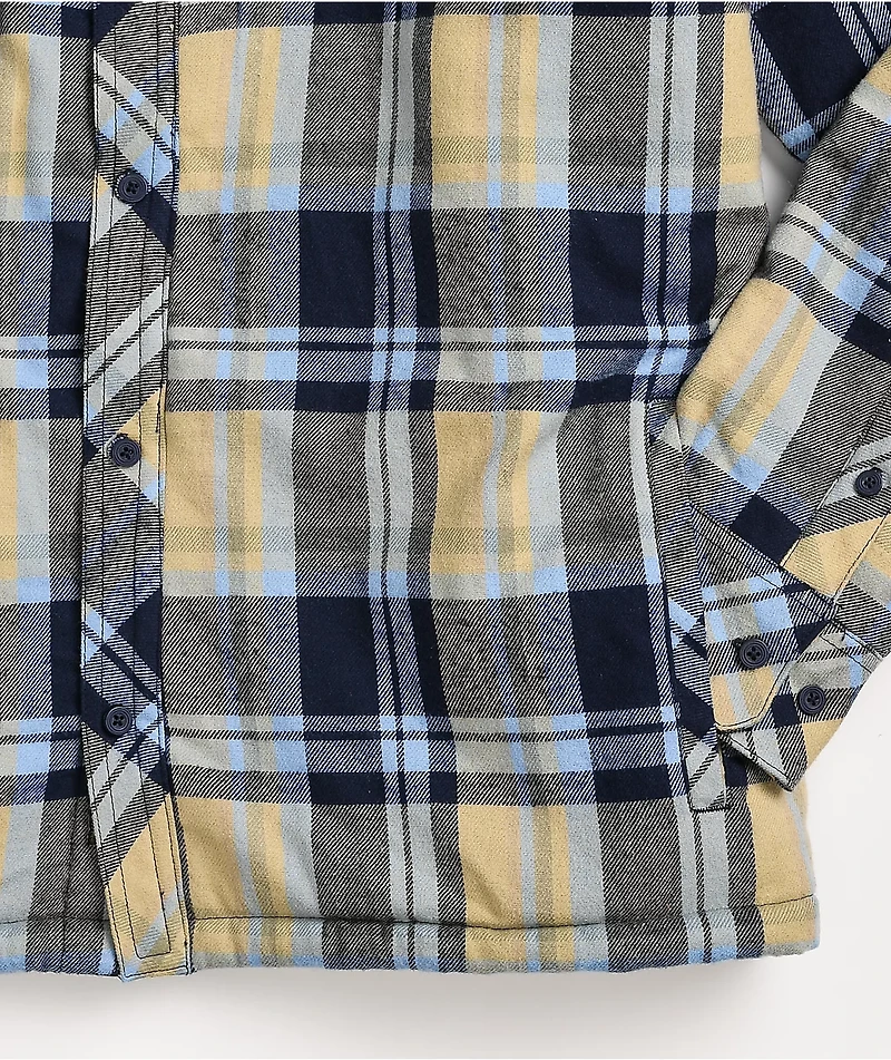 Dravus Sherpa Blue & Tan Flannel Shirt