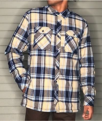 Dravus Sherpa Blue & Tan Flannel Shirt