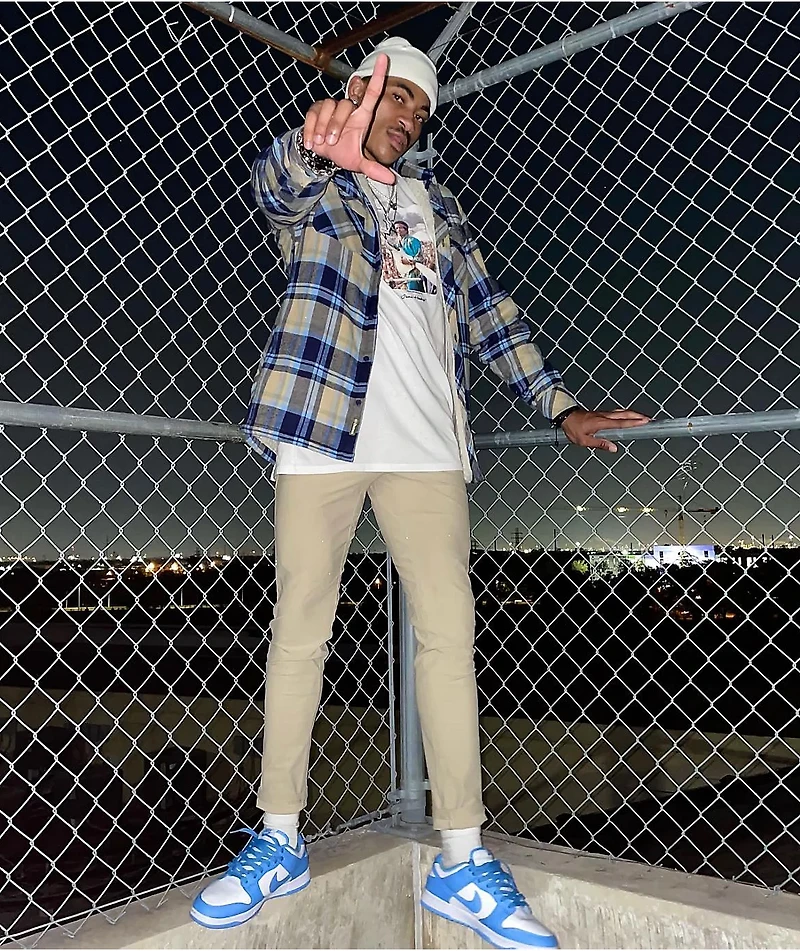 Dravus Sherpa Blue & Tan Flannel Shirt