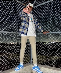 Dravus Sherpa Blue & Tan Flannel Shirt