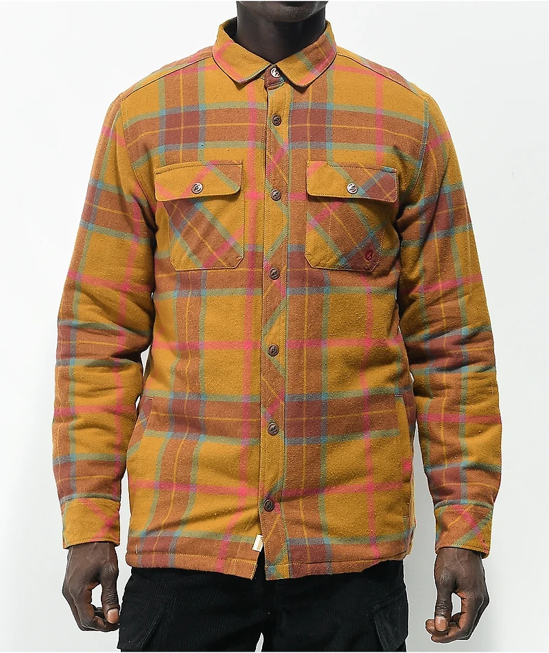Dravus Smokey Tobacco Sherpa Flannel Shirt