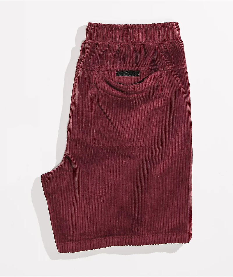 Dravus Stow Burgundy Corduroy Walk Shorts