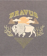 Dravus The Buffalo Charcoal Grey Long Sleeve T-Shirt