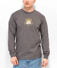 Dravus The Buffalo Charcoal Grey Long Sleeve T-Shirt