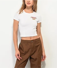 Dravus Tough Broads White Crop T-Shirt