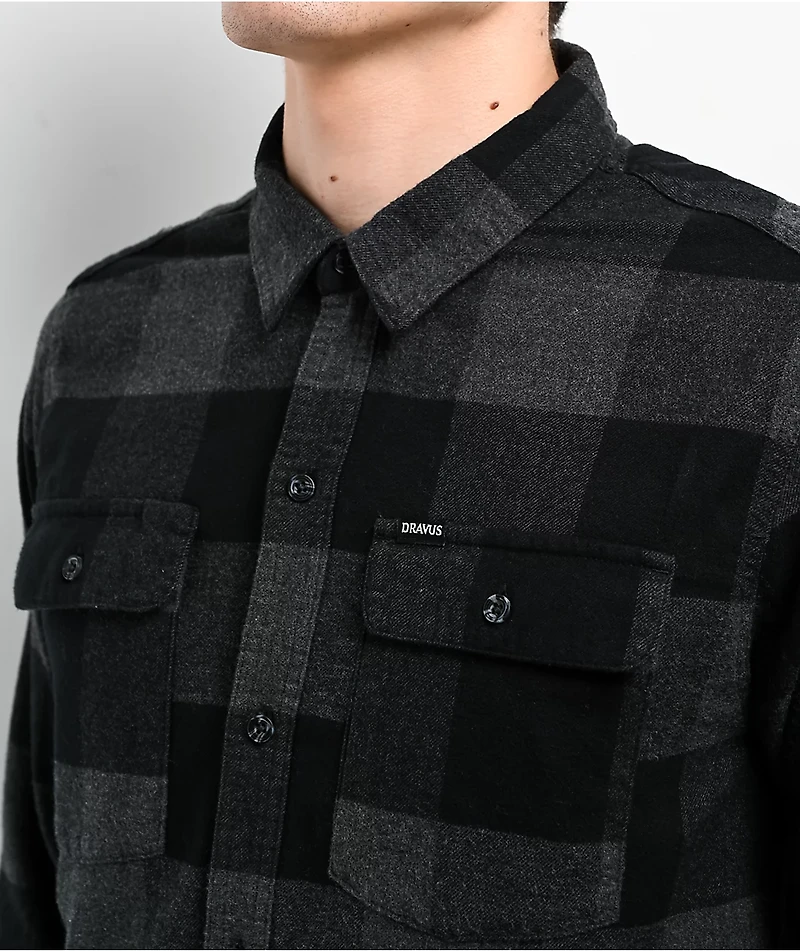 Dravus Travis Black Flannel Shirt