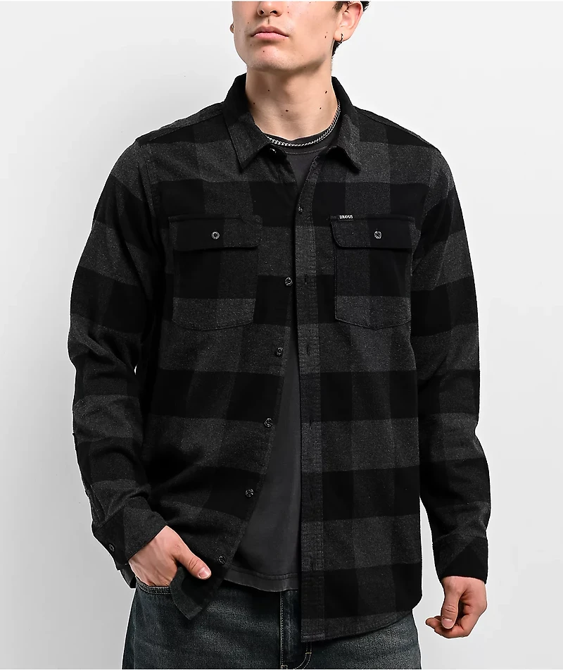 Dravus Travis Black Flannel Shirt