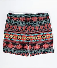 Dravus Venue Black, Red & Orange Shorts