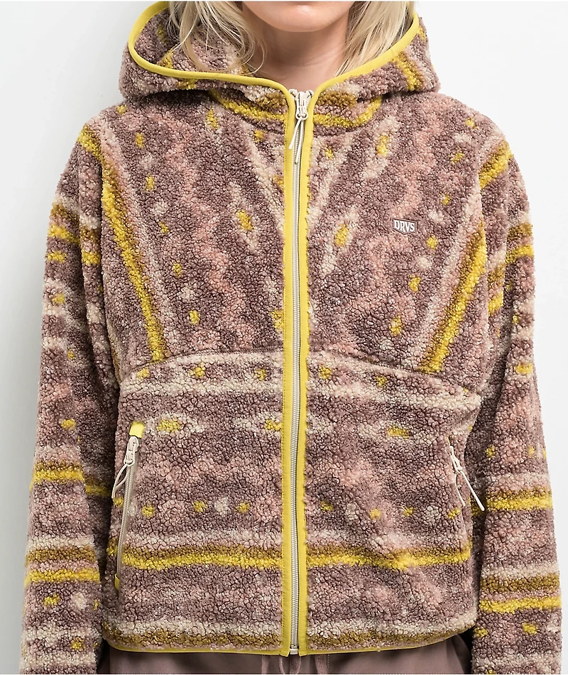 Dravus Vista Brown Sherpa Hoodie
