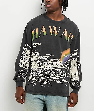 Dravus Waikiki Vintage Black Long Sleeve T-Shirt