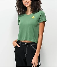 Dravus Yony Heading Nowhere Green Crop T-Shirt