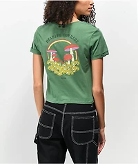 Dravus Yony Heading Nowhere Green Crop T-Shirt