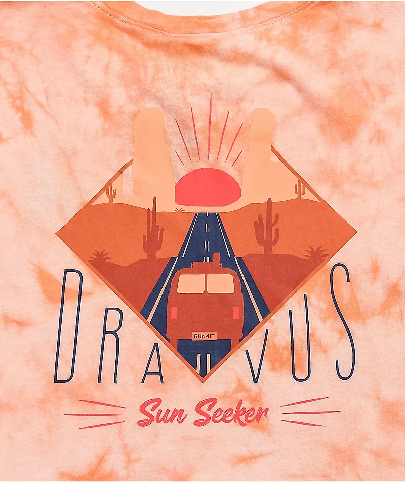 Dravus Yony Sun Seeker Pink Tie Dye Crop T-Shirt