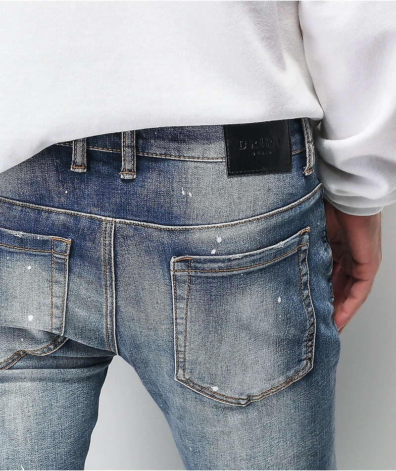 Dript Denim D.029 Biker Blue Skinny Jeans
