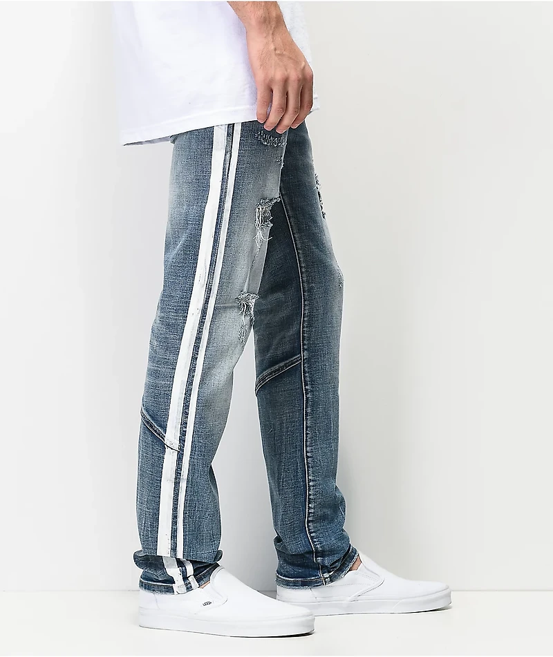 Dript Denim D.091 Racer Blue Distressed Skinny Jeans