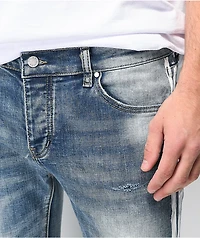 Dript Denim D.091 Racer Blue Distressed Skinny Jeans