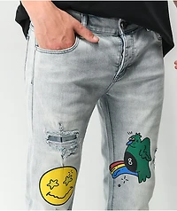 Dript Denim D.1003 Doodle Casino Blue Skinny Jeans