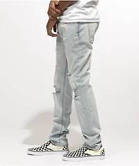 Dript Denim D.211 White Paint Blue Skinny Jeans