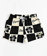 Duvin Hawaiian Checker Black & White Board Shorts