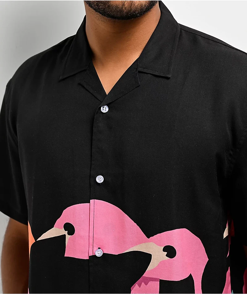 Duvin Mingo Design Short Sleeve Button Up Shirt