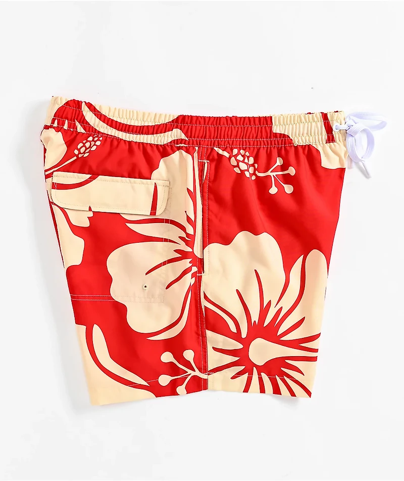 Duvin Paradise Red & White Board Shorts