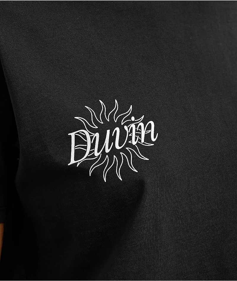 Duvin Skinny Dippin Black Crop T-Shirt
