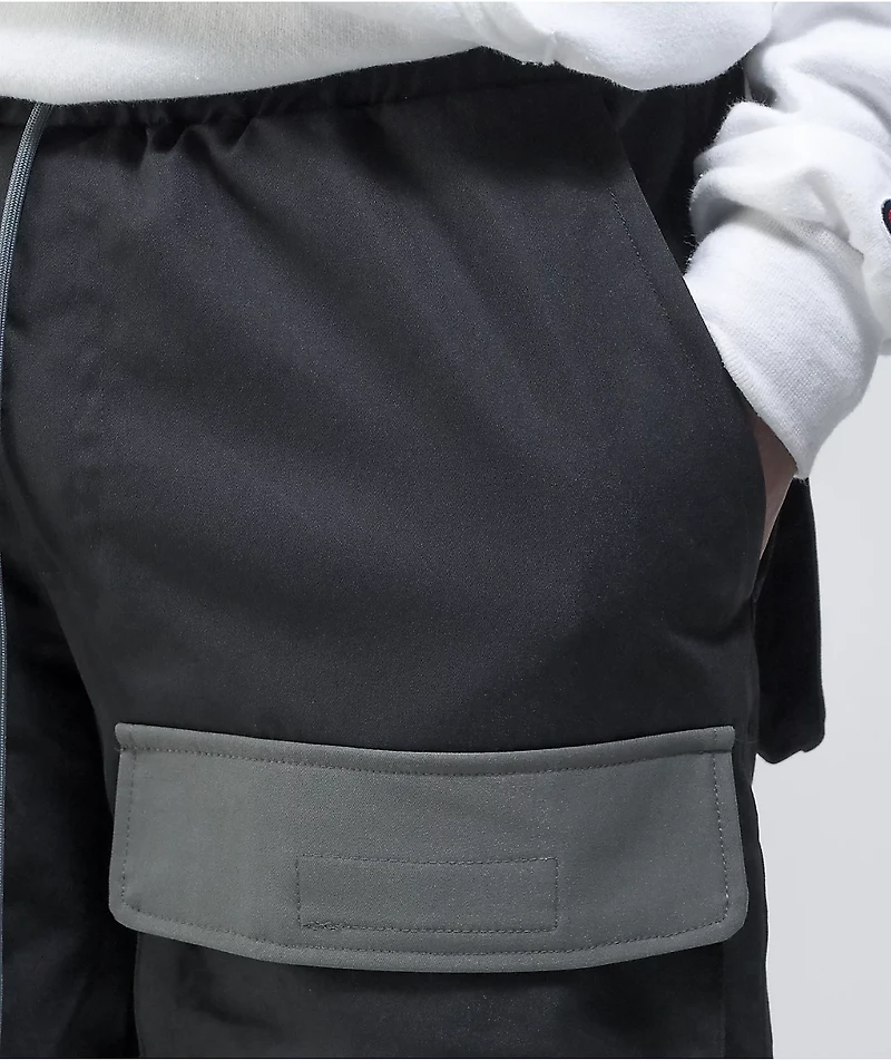 EPTM Black Hook & Loop Cargo Pants