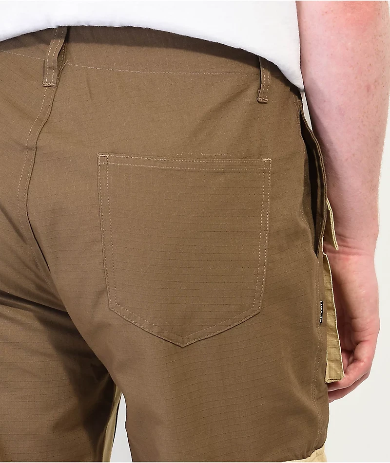 EPTM Easy Brown Cargo Flare Pants