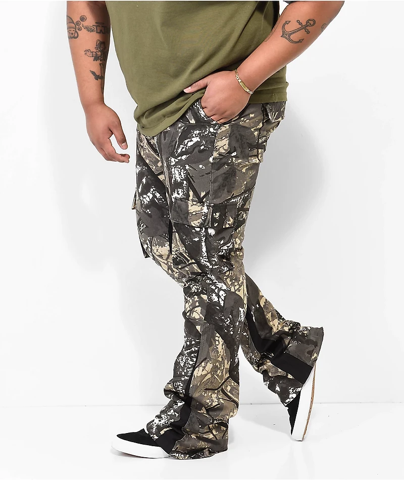 EPTM Hunter Camo & Black Flare Pants