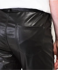 EPTM Jalen Black Vegan Leather Flare Pants