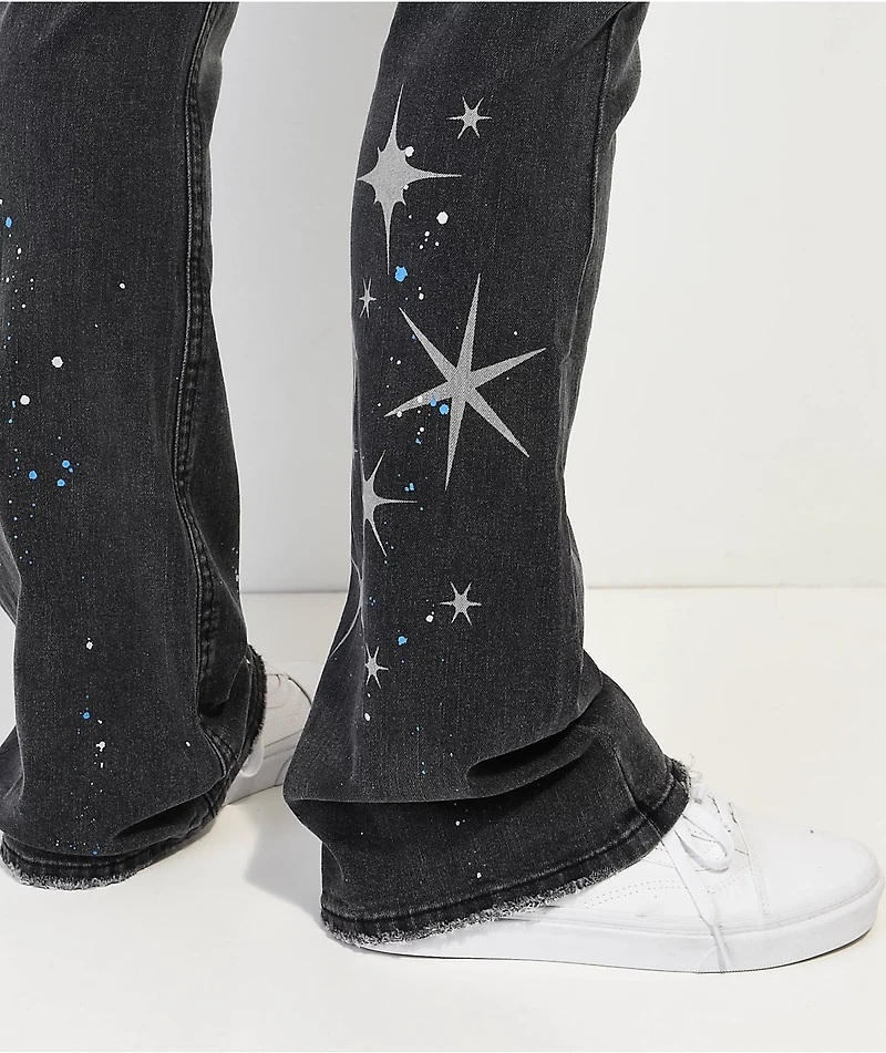 EPTM Kidd Black Flare Denim Jeans