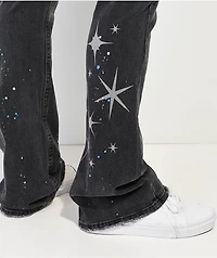 EPTM Kidd Black Flare Denim Jeans