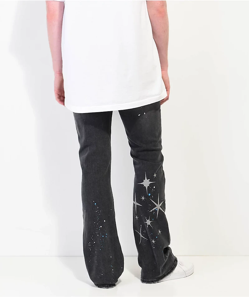 EPTM Kidd Black Flare Denim Jeans