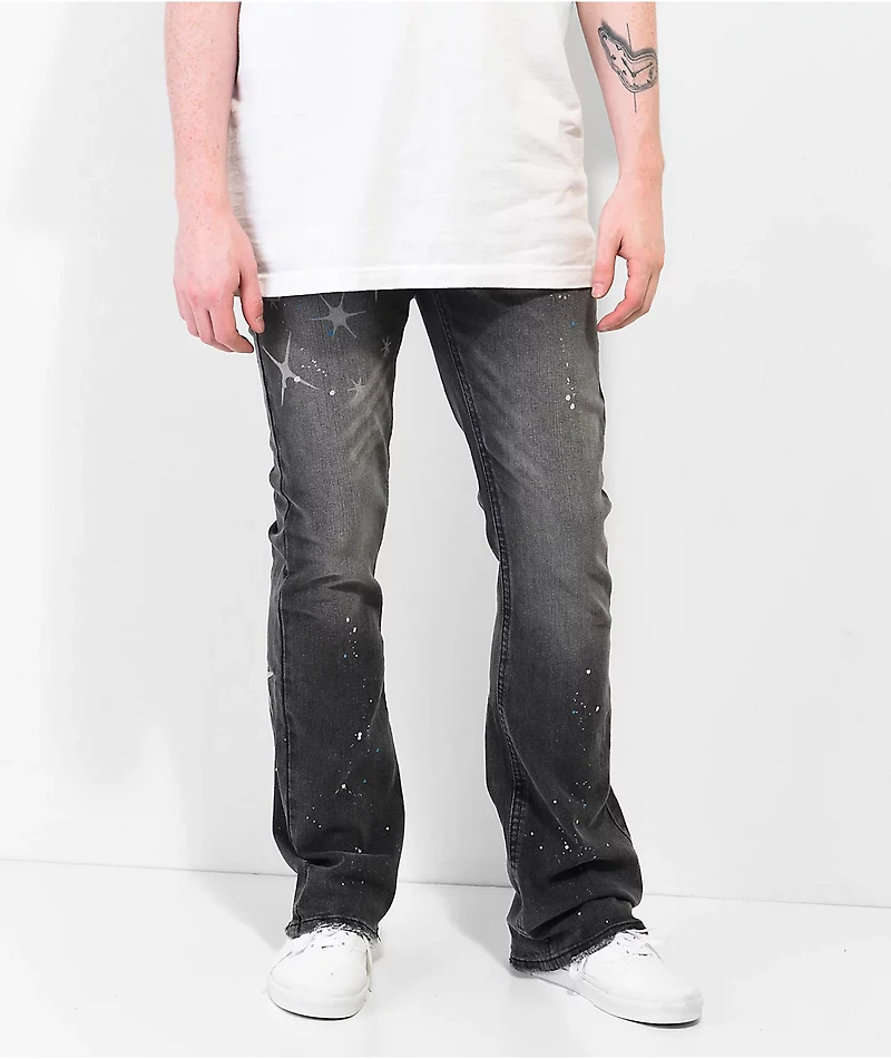 EPTM Kidd Black Flare Denim Jeans