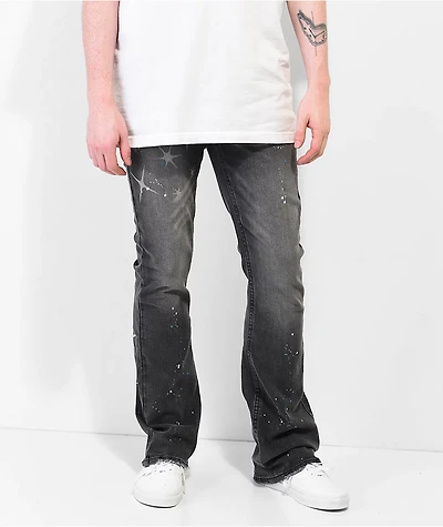 EPTM Kidd Black Flare Denim Jeans