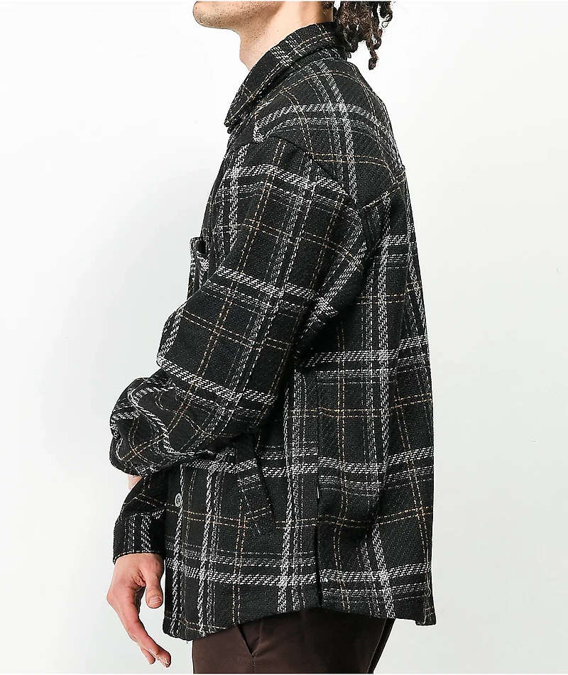 EPTM Slit Black & Mocha Flannel Shirt