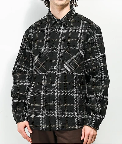 EPTM Slit Black & Mocha Flannel Shirt
