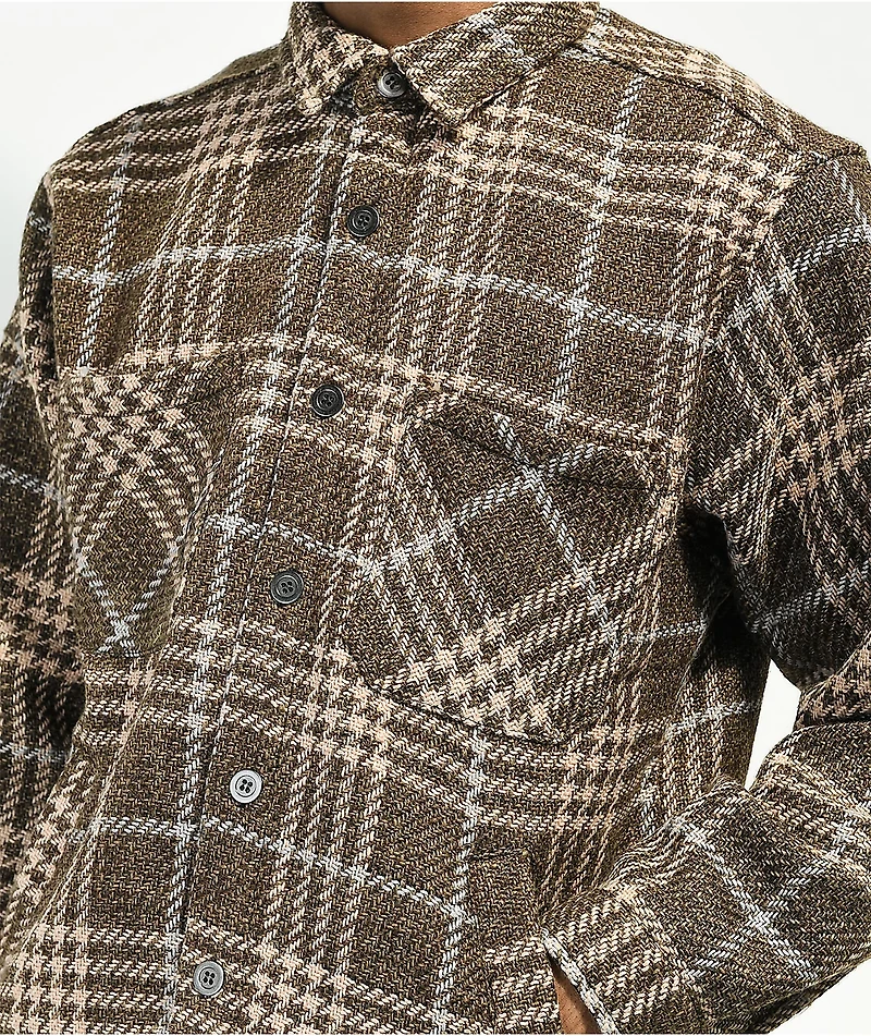 EPTM Slit Brown & Blue Flannel Shirt