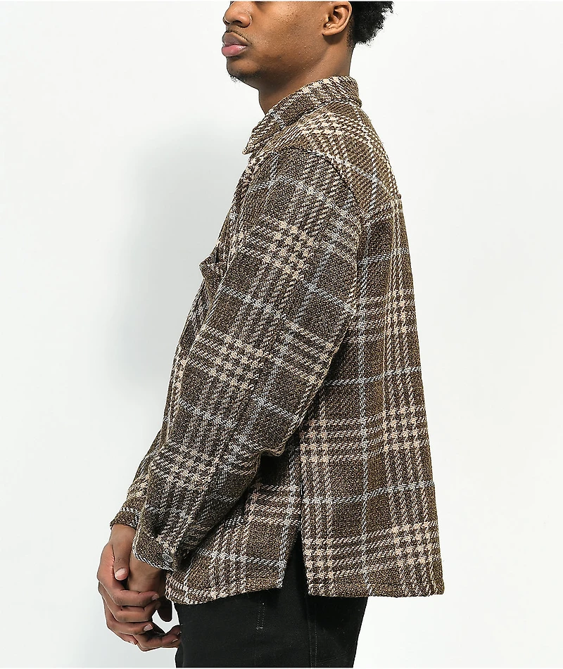 EPTM Slit Brown & Blue Flannel Shirt