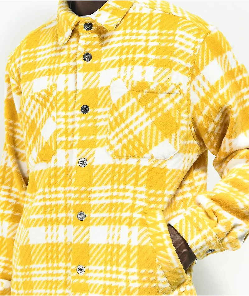 EPTM Slit Yellow & White Flannel Shirt