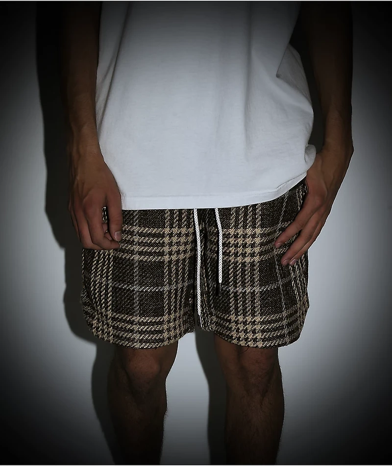 EPTM Tweed Brown Trucker Shorts