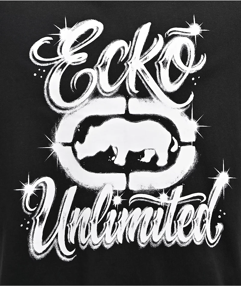 Ecko Airbrush Black T-Shirt