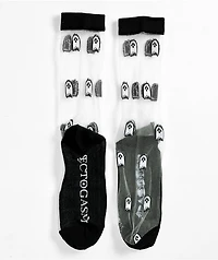 Ectogasm Sheer Ghost Black & White Crew Socks