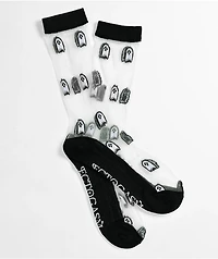 Ectogasm Sheer Ghost Black & White Crew Socks