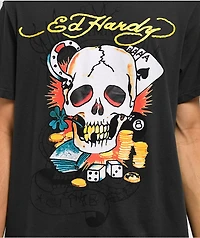 Ed Hardy Ace Skull Charcoal T-Shirt