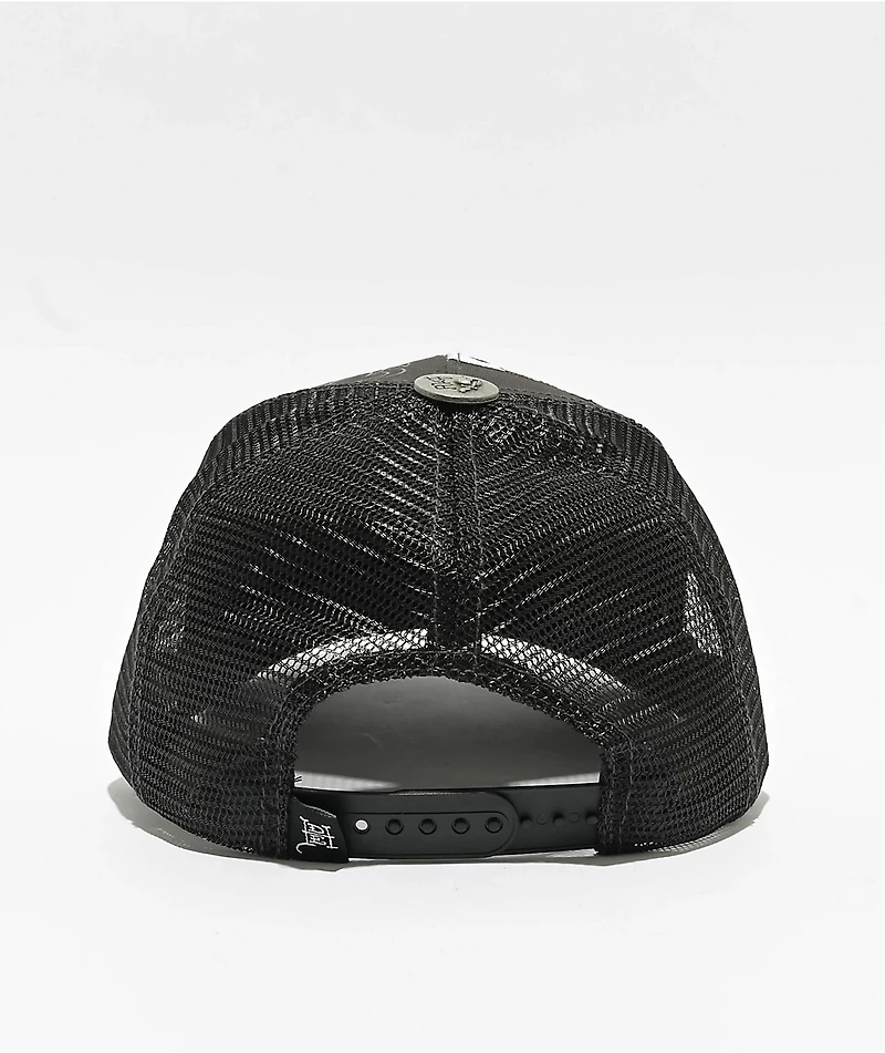 Ed Hardy Ace Skull Charcoal Trucker Hat