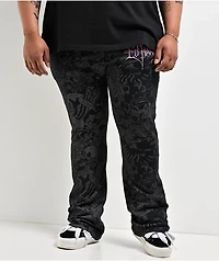 Ed Hardy Bat Skull Black Bootcut Sweatpants