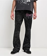 Ed Hardy Bat Skull Black Bootcut Sweatpants
