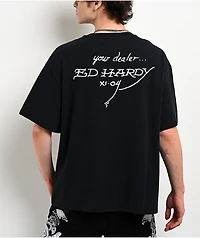 Ed Hardy Bat Skull Black T-Shirt