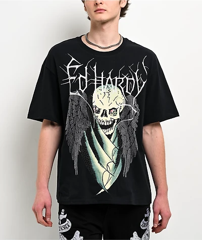 Ed Hardy Bat Skull Black T-Shirt
